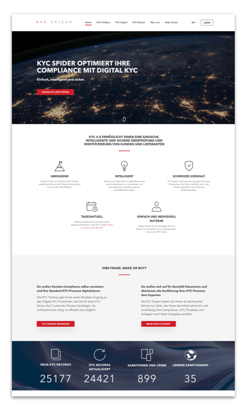 KYC Spider Website Relaunch